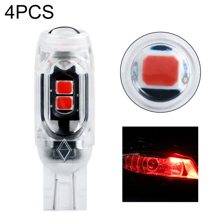 4pcs T10 DC12V / 0.84W / 0.07A / 150LM Car Clearance Light 5LEDs SMD-3030 Lamp Beads with lens