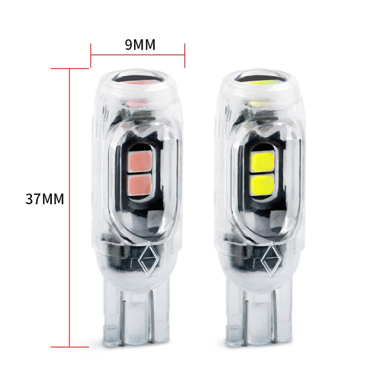 4pcs T10 DC12V / 0.84W / 0.07A / 150LM Car Clearance Light 5LEDs SMD-3030 Lamp Beads with lens