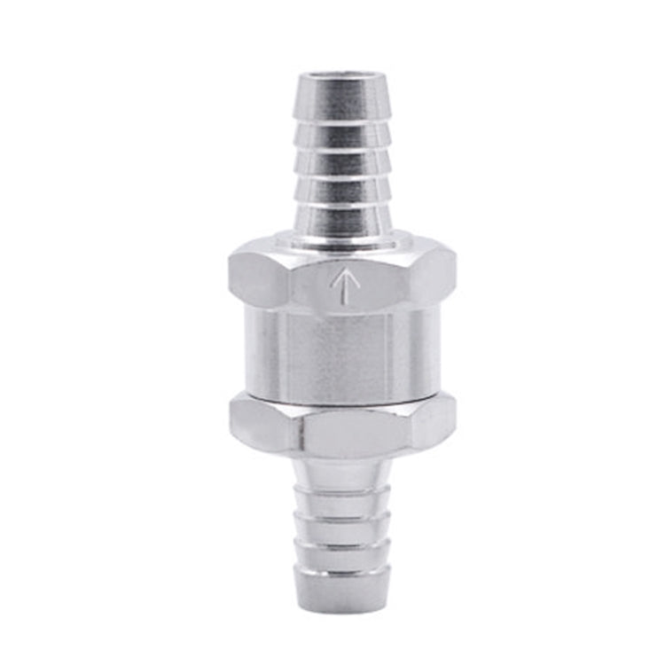 Car 10mm Aluminium Alloy Fuel Petrol One Way Non Return Check Valve, 10mm Silver