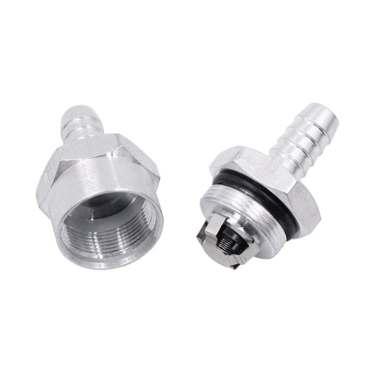 Car 10mm Aluminium Alloy Fuel Petrol One Way Non Return Check Valve, 10mm Silver
