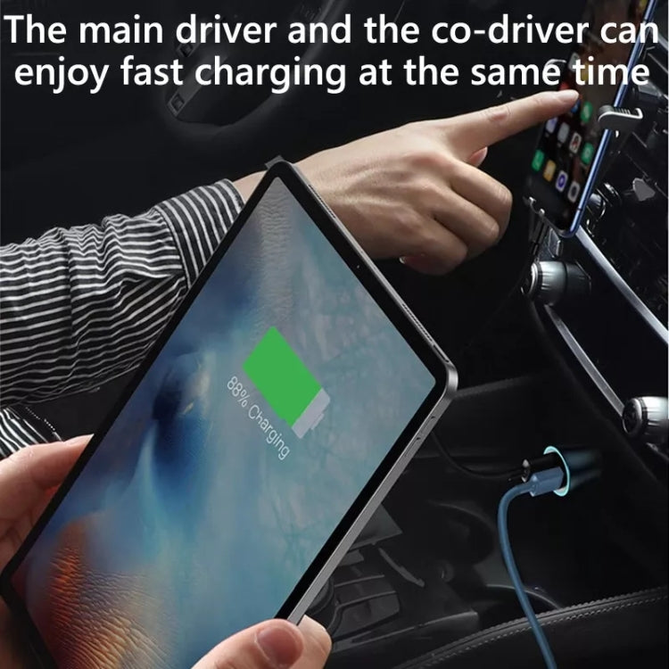 PD 20W Aluminum Alloy Dual Interface Car Fast Charger