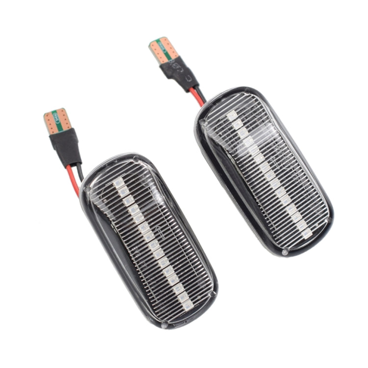 2pcs For Honda Civic 2001-2015 Car Dynamic LED Fender Side Light 34301-S5H-T02, For Honda Civic 2001-2015 (Transparent), For Honda Civic 2001-2015 (Transparent Black)