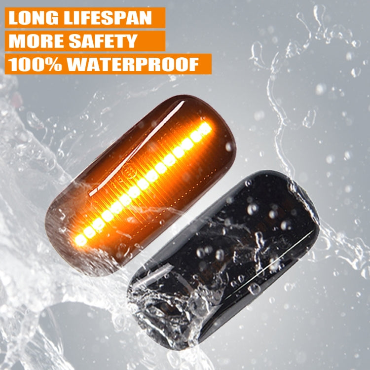 2pcs For Honda Civic 2001-2015 Car Dynamic LED Fender Side Light 34301-S5H-T02, For Honda Civic 2001-2015 (Transparent), For Honda Civic 2001-2015 (Transparent Black)