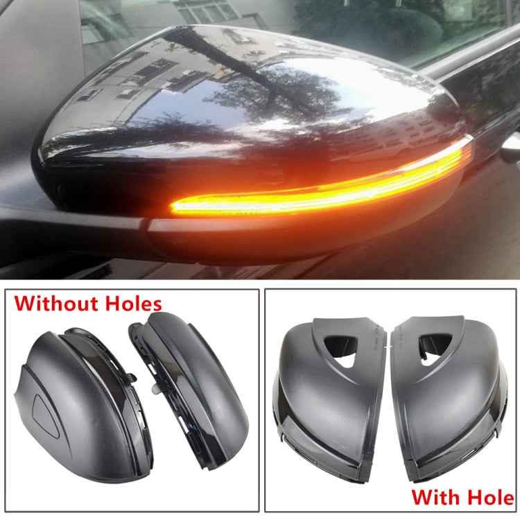 1 Pair For Volkswagen Golf 6 MK6 Car Dynamic LED Turn Signal Light Rearview Mirror Flasher Water Blinker, with Hole