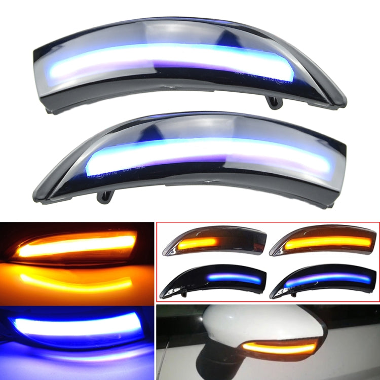 1 Pair For Ford Fiesta 2008-2017 Car Dynamic LED Turn Signal Light Rearview Mirror Flasher Water Blinker, For Ford Fiesta 2008-2017 (Blue)