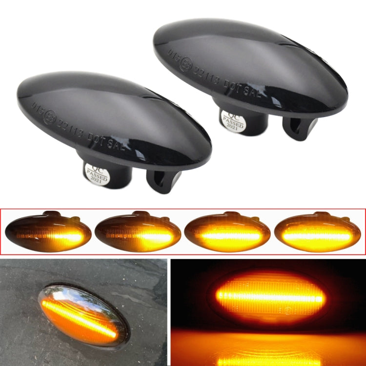 2pcs For Suzuki Grand Vitara JT 2005-2012 Car Dynamic LED Fender Side Light, For Suzuki Grand Vitara JT 2005-2012 (Transparent), For Suzuki Grand Vitara JT 2005-2012 (Transparent Black)
