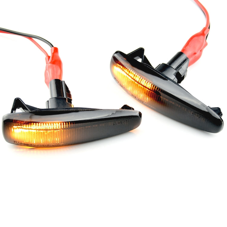 2pcs For Mitsubishi Lancer 2008-2018 Car Dynamic LED Fender Side Light, For Mitsubishi Lancer 2008-2018 (Transparent), For Mitsubishi Lancer 2008-2018 (Transparent Black)