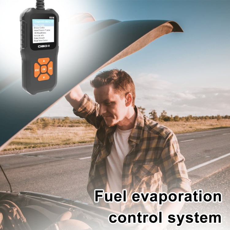 Herramienta de diagnóstico OBD2 para coche V318 con pantalla a color y lector de códigos, V318