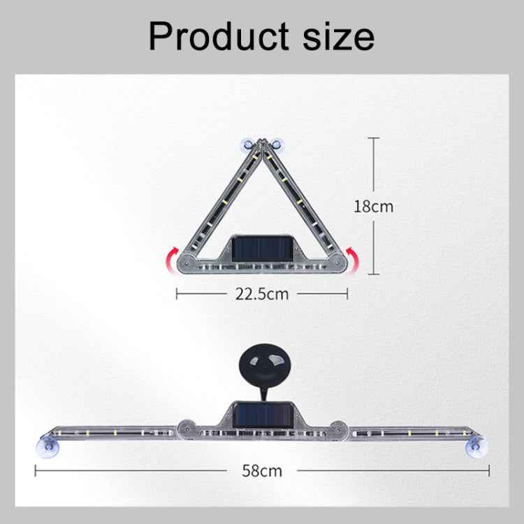 Car Triangular Light Warning Sign Solar Charging Strobe Emergency Ranger Light