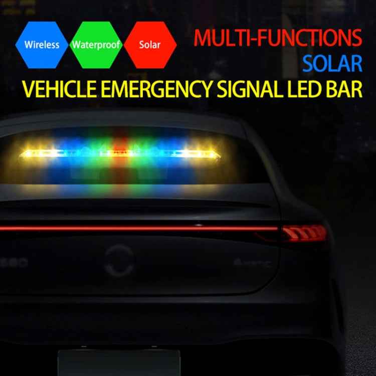 Car Triangular Light Warning Sign Solar Charging Strobe Emergency Ranger Light
