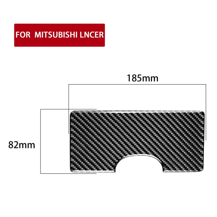 Car Carbon Fiber Cup Holder Decorative Sticker for Mitsubishi Lancer-ex / EVO / Fortis 9-10th Generation, Left and Right Drive Universal, Cup Holder