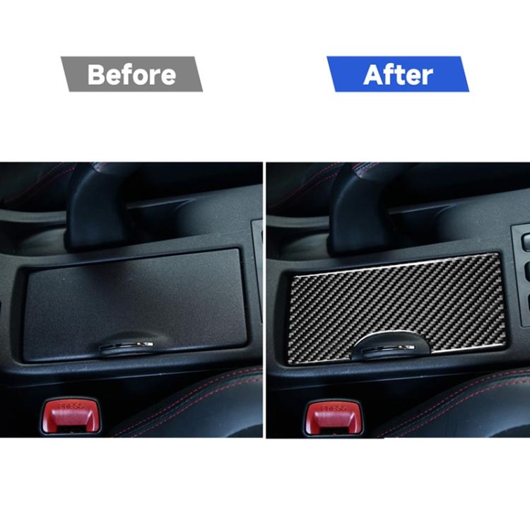 Car Carbon Fiber Cup Holder Decorative Sticker for Mitsubishi Lancer-ex / EVO / Fortis 9-10th Generation, Left and Right Drive Universal, Cup Holder