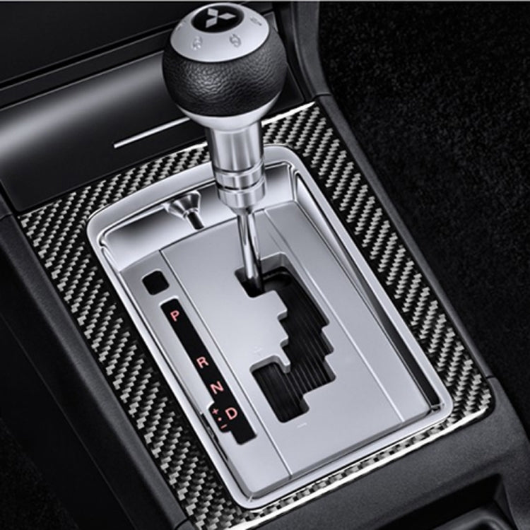 Car Carbon Fiber Gear Position Decorative Sticker for Mitsubishi Lancer-ex / EVO / Fortis 9-10th Generation, Left and Right Drive Universal High-configuration, Gear Position