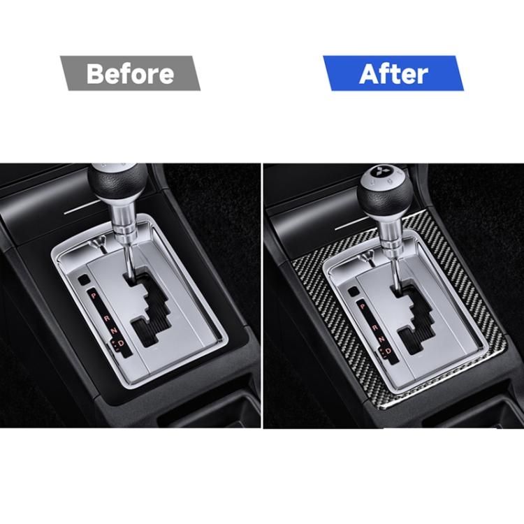 Car Carbon Fiber Gear Position Decorative Sticker for Mitsubishi Lancer-ex / EVO / Fortis 9-10th Generation, Left and Right Drive Universal High-configuration, Gear Position