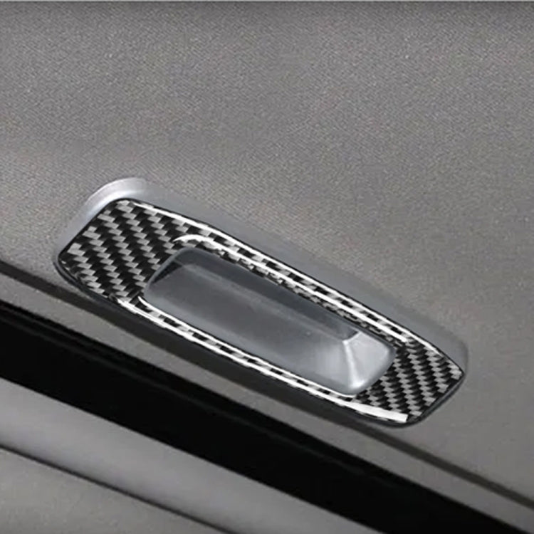 Car Carbon Fiber Skylight Handle Decorative Sticker for Mitsubishi Lancer EVO (DE/ES) 2008-2015, Left and Right Drive Universal