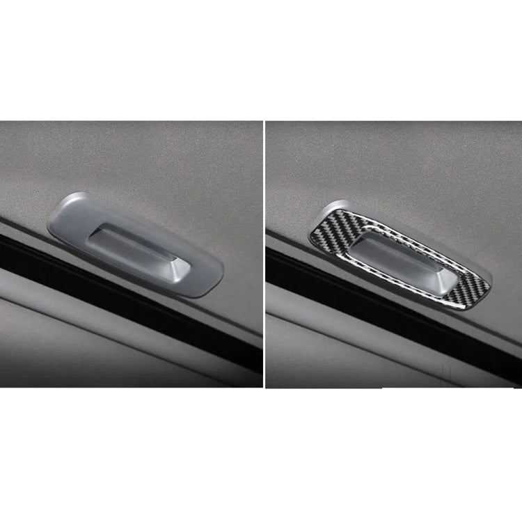 Car Carbon Fiber Skylight Handle Decorative Sticker for Mitsubishi Lancer EVO (DE/ES) 2008-2015, Left and Right Drive Universal