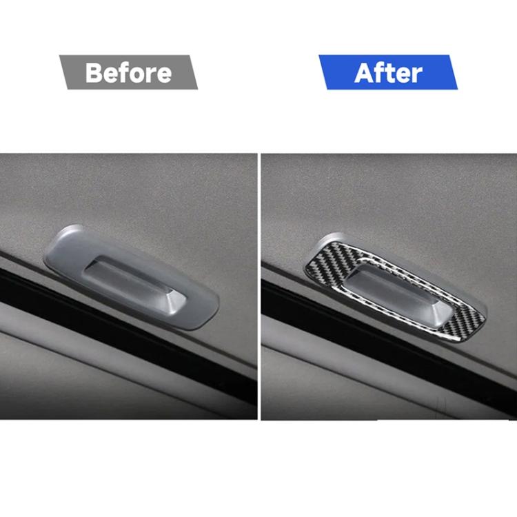 Car Carbon Fiber Skylight Handle Decorative Sticker for Mitsubishi Lancer EVO (DE/ES) 2008-2015, Left and Right Drive Universal, Skylight Handle (DE/ES)
