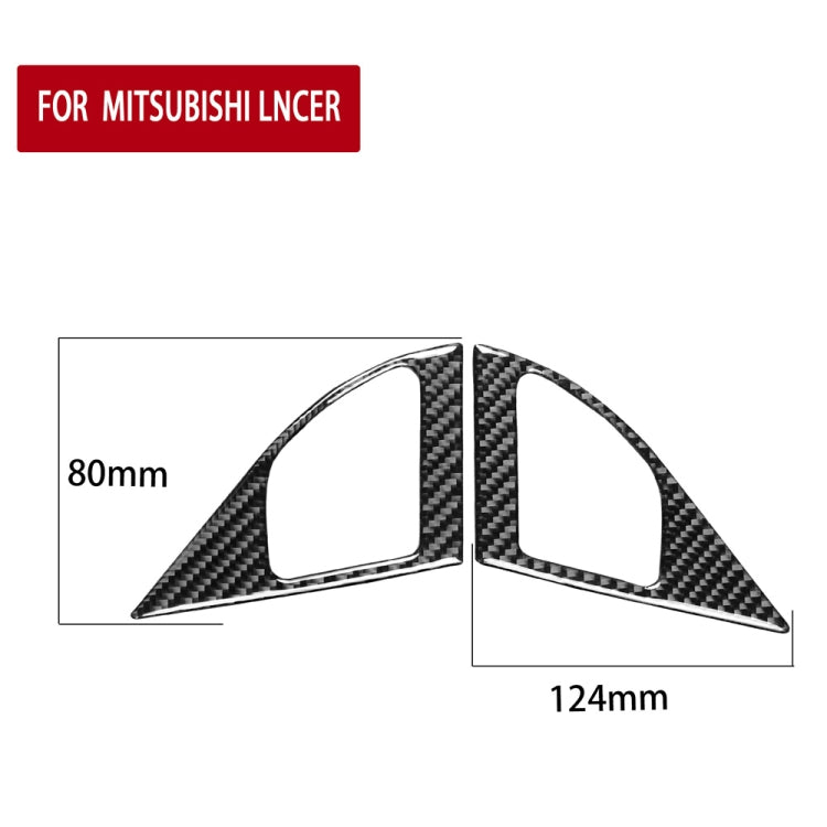 2 PCS Car Carbon Fiber Left and Right Speakers Decorative Sticker for Mitsubishi Lancer EVO (Only DE / ES) 2008-2015, Left and Right Drive Universal, Left and Right Speakers (Only DE / ES)