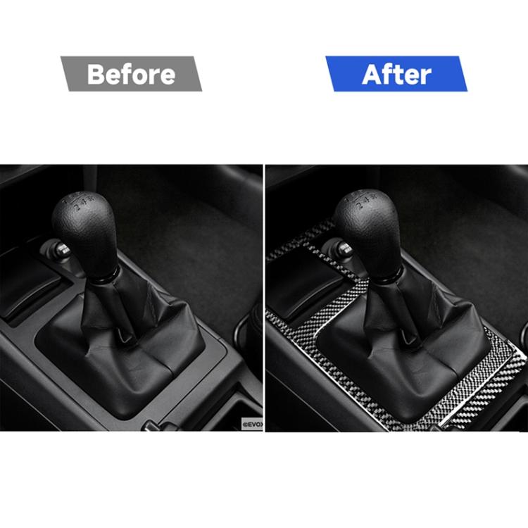 Car Carbon Fiber Manual Gearbox Decorative Sticker for Mitsubishi Lancer EVO (Only GTS) 2008-2015, Left and Right Drive Universal, Manual Gearbox (Only GTS)