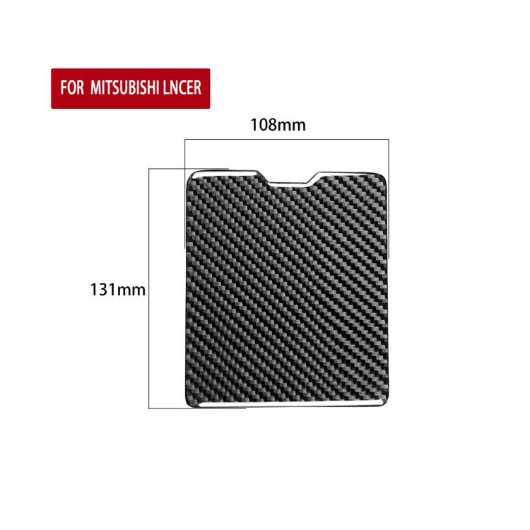 Car Carbon Fiber Driver Storage Box Decorative Sticker for Mitsubishi Lancer EVO 2008-2015, Left and Right Drive Universal, Driver Storage Box