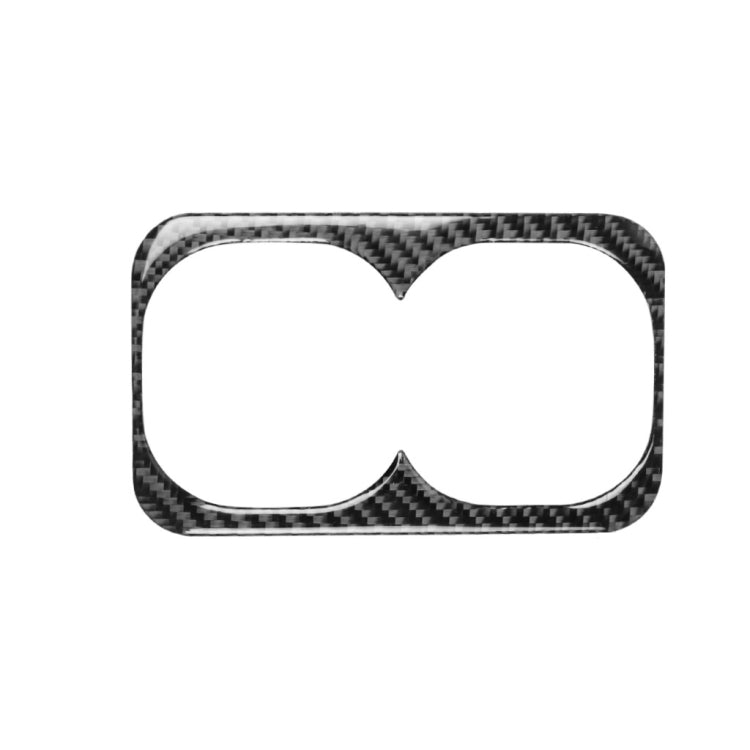 Car Carbon Fiber Rear Center Armrest Cup Holder Decorative Sticker for Mitsubishi Lancer EVO 2008-2015, Left and Right Drive Universal