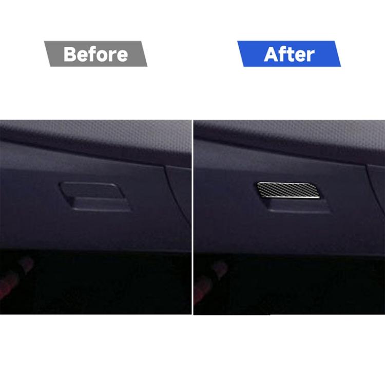 Car Carbon Fiber Passenger Side Storage Box Decorative Sticker for Mitsubishi Lancer EVO 2008-2015, Left and Right Drive Universal, Passenger Side Storage Bo