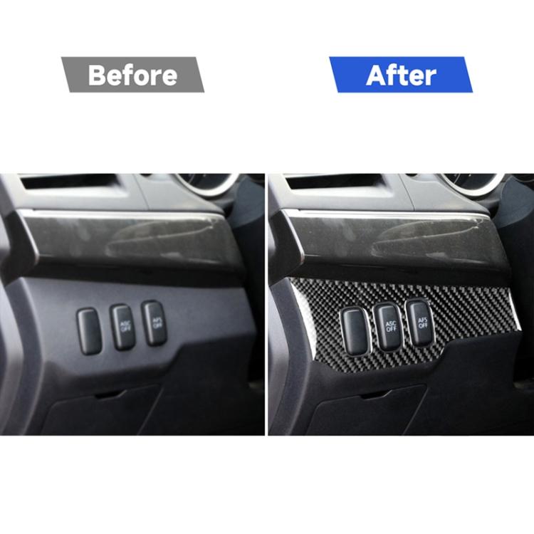 Car Carbon Fiber Dimming Control Panel Decorative Sticker for Mitsubishi Lancer EVO 2008-2015, Left Drive, Dimming Control Panel, Left Drive