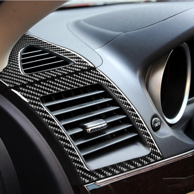 4 PCS Car Carbon Fiber Left and Right Air Outlet Decorative Sticker for Mitsubishi Lancer EVO 2008-2015, Left and Right Drive Universal, Left and Right Air Outlet