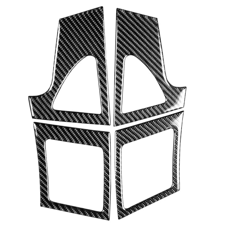 4 PCS Car Carbon Fiber Left and Right Air Outlet Decorative Sticker for Mitsubishi Lancer EVO 2008-2015, Left and Right Drive Universal, Left and Right Air Outlet