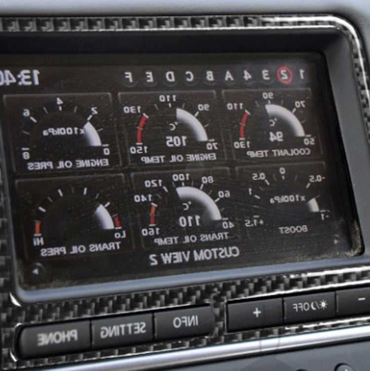 Car Carbon Fiber Navigation Display Frame Decorative Sticker for Nissan GTR R35 2008-2016, Right Drive, Navigation Display Frame, Right Drive