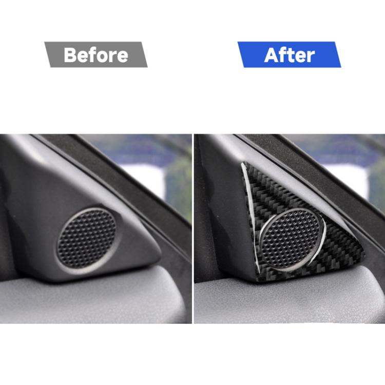 2 PCS Car Carbon Fiber Door Horn Decorative Sticker for Nissan GTR R35 2008-2020, Left and Right Drive Universal, Door Horn