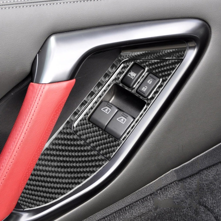 4 PCS Car Carbon Fiber Window Lift Button Panel Decorative Sticker for Nissan GTR R35 2008-2016, Left Drive, Window Lift Button Panel, Left Drive