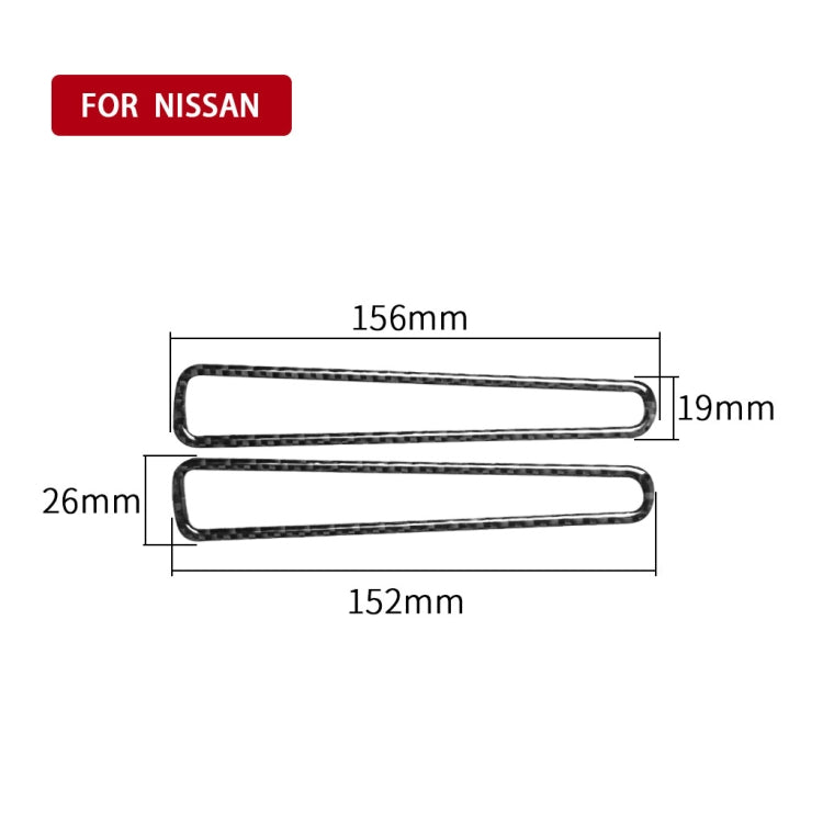2 PCS Car Carbon Fiber Defogging of Window Air Outlet Decorative Sticker for Nissan GTR R35 2008-2020, Left and Right Drive Universal, Defogging of Window Air Outlet