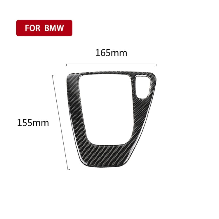 Carbon Fiber Car Right Driving Gear Panel Decorative Sticker for BMW E90 / E92 2005-2012, Right Driving Gear Panel