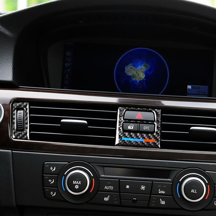 5 PCS Low Matching Carbon Fiber Car Air Outlet Decorative Sticker for BMW E90 / E92 / E93 2005-2012, Low Matching Air Outlet