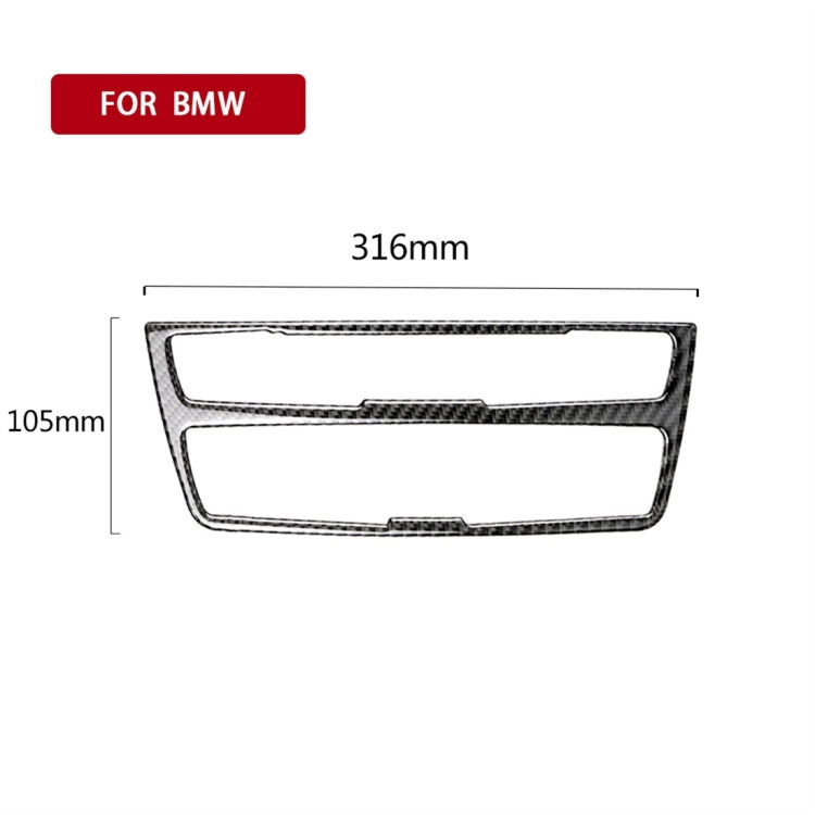 Carbon Fiber Car CD Panel Decorative Sticker for BMW (F30) 2013-2015 / (F34) 2013-2016, CD Panel