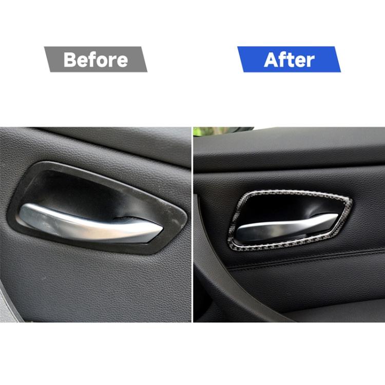 Carbon Fiber Car Door Handle Decorative Sticker for BMW E90 / 320i / 318i / 325i, Door Handle