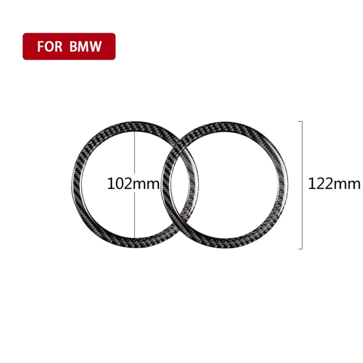 Carbon Fiber Car Horn Circle Decorative Sticker for BMW E90 / E84 / 320i / 325i, Horn Circle