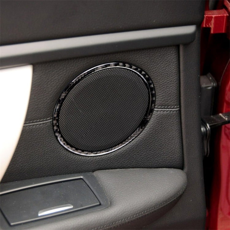 Carbon Fiber Car Horn Circle Decorative Sticker for BMW E90 / E84 / 320i / 325i, Horn Circle