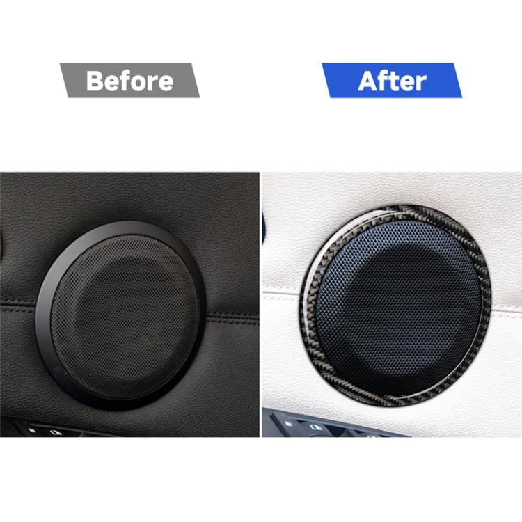 Carbon Fiber Car Horn Circle Decorative Sticker for BMW E90 / E84 / 320i / 325i, Horn Circle