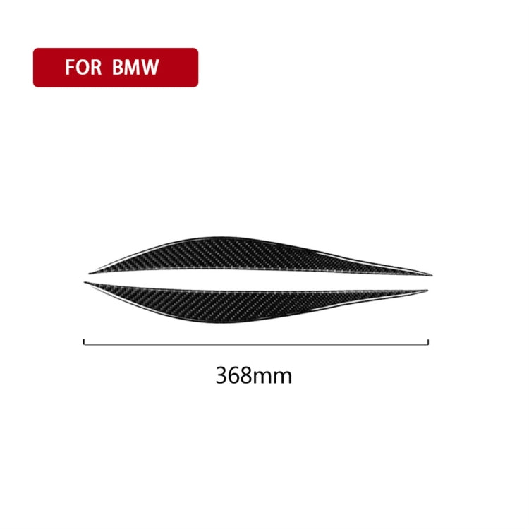1 Pairs Carbon Fiber Car Lamp Eyebrow Decorative Sticker for BMW F30 2013-2015, Lamp Eyebrow