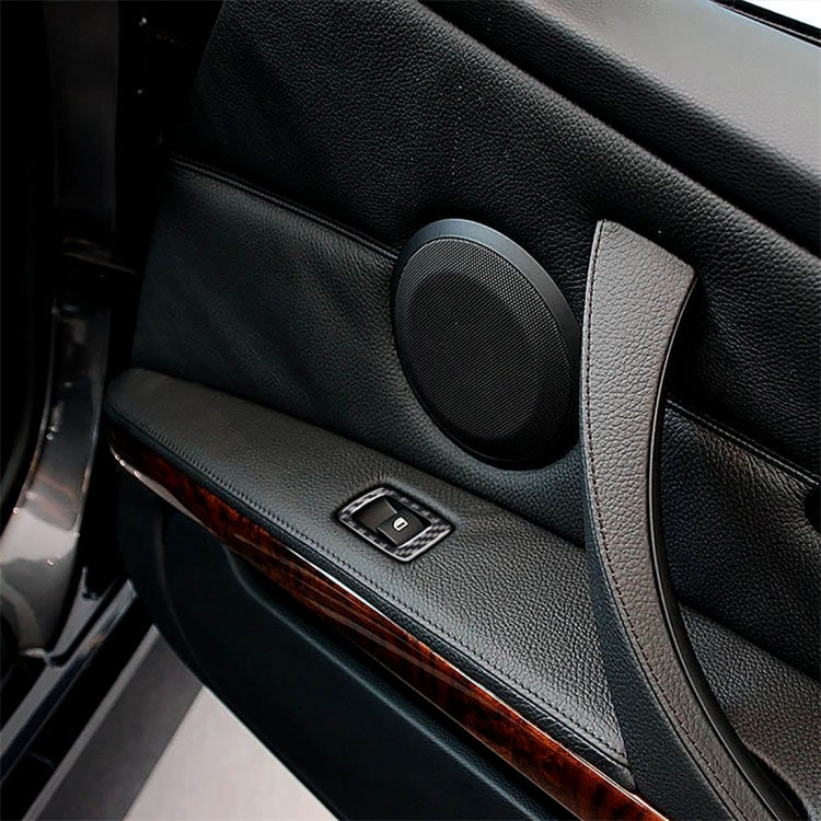 2 PCS Carbon Fiber Car Left Driving Lifting Panel Decorative Sticker for BMW E92 2005-2012, Diameter: 40.4cm
