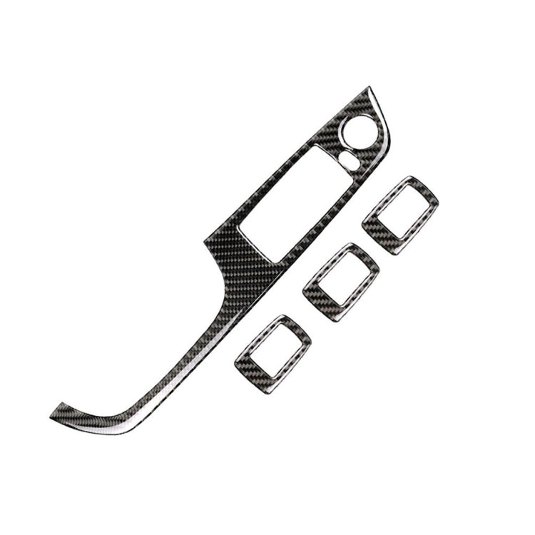 4 PCS Carbon Fiber Car Left Driving Lifting Panel Decorative Sticker without Folding for BMW E90 / 320i / 325i, Diameter: 35.8cm, without Folding,Diameter: 35.8cm