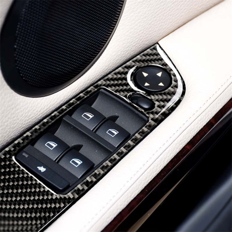 4 PCS Carbon Fiber Car Left Driving Lifting Panel Decorative Sticker without Folding for BMW E90 / 320i / 325i, Diameter: 35.8cm, without Folding,Diameter: 35.8cm