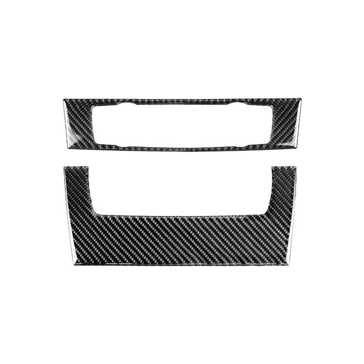 Carbon Fiber Car Central Control CD Panel Decorative Sticker for BMW E90 / E92 2005-2012, High Edition without Hole, CD Panel(High Edition without Hole)