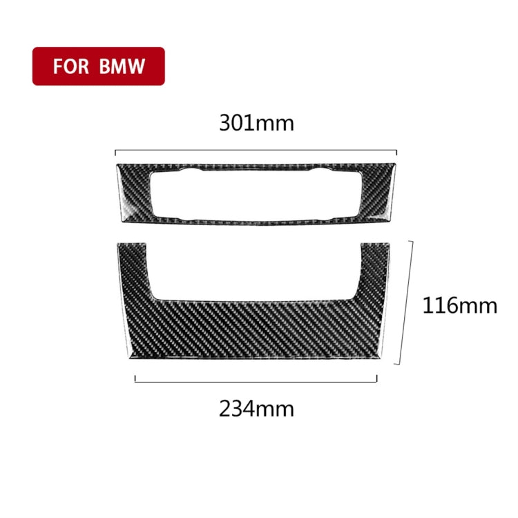 Carbon Fiber Car Central Control CD Panel Decorative Sticker for BMW E90 / E92 2005-2012, High Edition without Hole, CD Panel(High Edition without Hole)