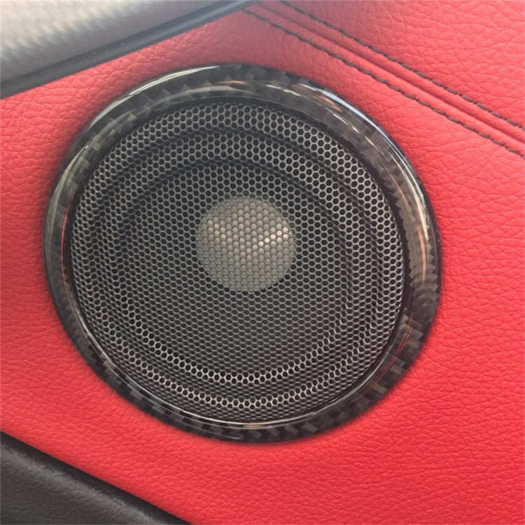 4 PCS Carbon Fiber Car Horn Ring Decorative Sticker for BMW F30 2013-2018 / F34 2013-2017, Horn Ring(Three Color), Horn Ring