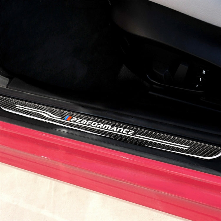 High Edition Carbon Fiber Car Door Threshold Decorative Sticker for BMW E90 2005-2012, High Edition Door Threshold, Low Edition Door Threshold
