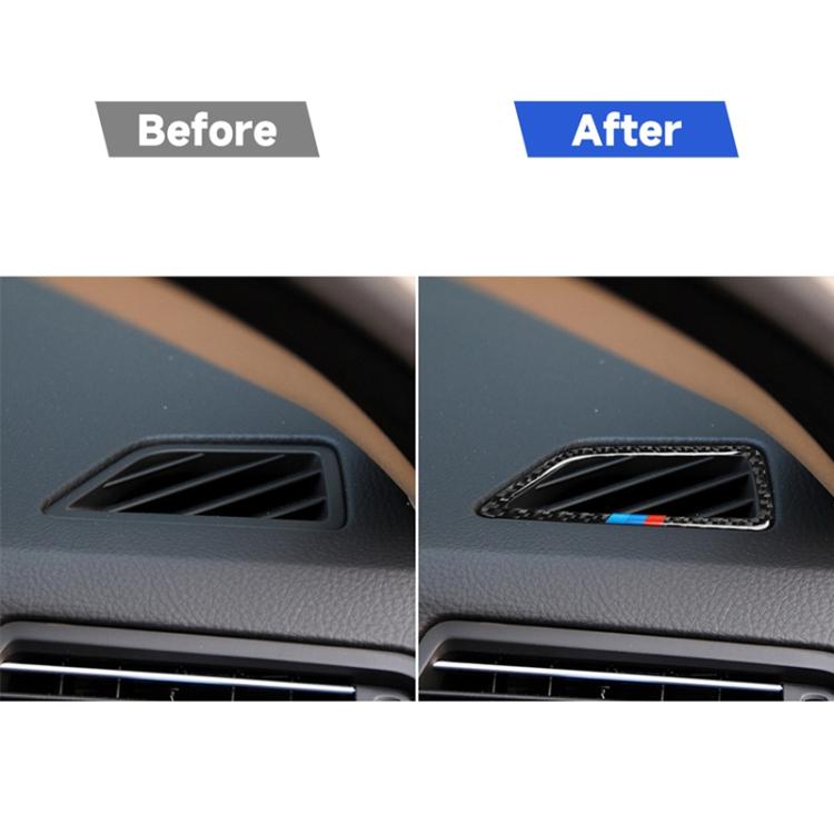 Carbon Fiber Car Instrument Air Outlet Decorative Sticker for BMW 5 Series F07 5GT 535i 2010-2016,Sutible for Left Driving, Instrument Air Outlet(Three Color), Instrument Air Outlet