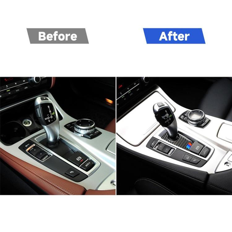 Carbon Fiber Car Handbrake Below Panel Decorative Sticker for BMW 5 Series F07 F10 F25 F26 / GT X3 X4 2009-2016,Sutible for Left Driving, Handbrake Below Panel(Three Color), Handbrake Below Panel